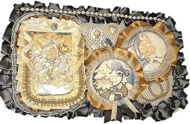 Conjunto personalizado para ita bag en tonos crema, dorado y negro
